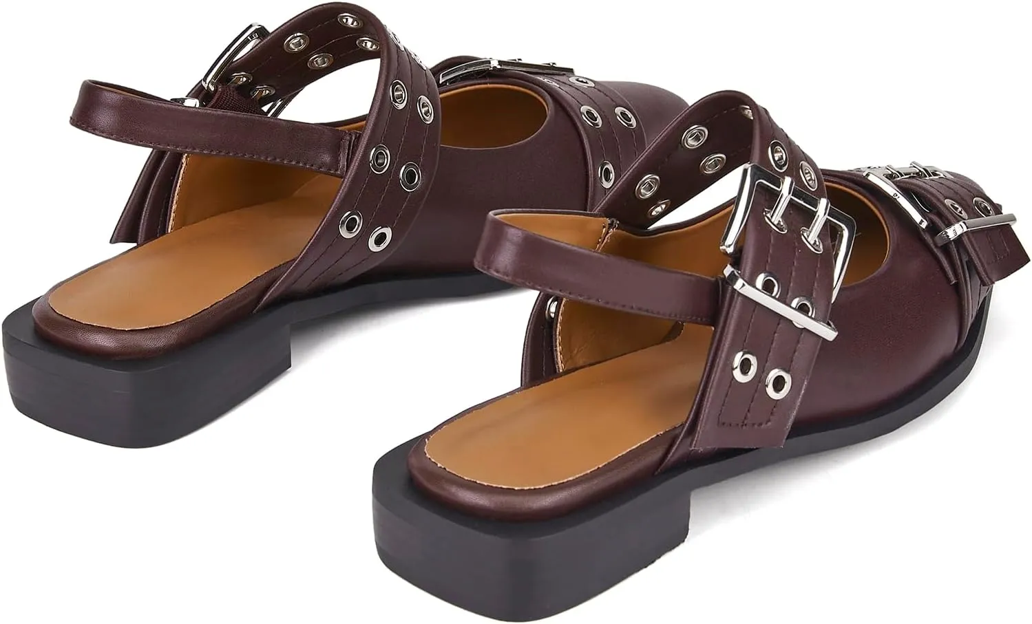 Slingback Ballet Flats for Women, Flats Closed Toe Ankle Strap Pump Shoes Flats Formal Dressy Comfortable Casual Classic Office Party Shoes