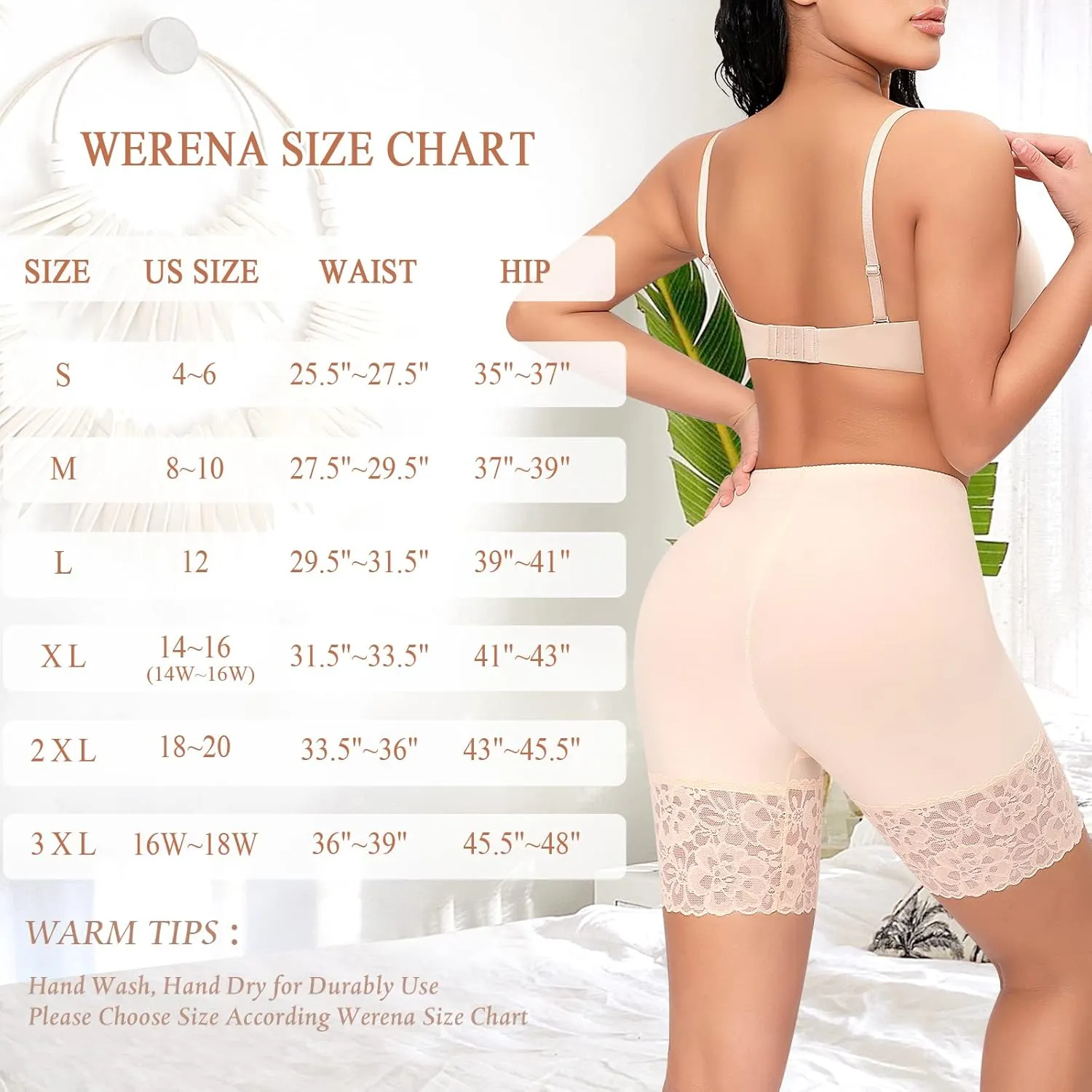 Slip Shorts for Under Dresses Women Anti Chafing Underwear Seamless Boyshorts Panties Lace Under Shorts