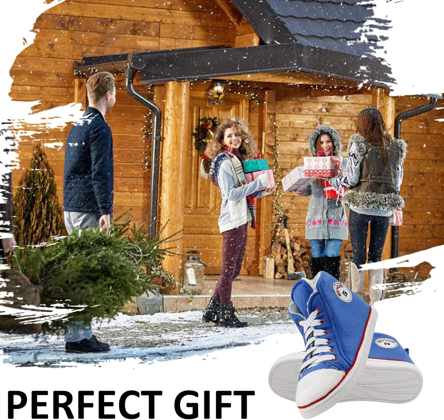 Sneaker Slippers for Women Fashion Indoor House Slipper Boots, Women's Super Soft Warm High Top Plush House Shoes for Women Slippers