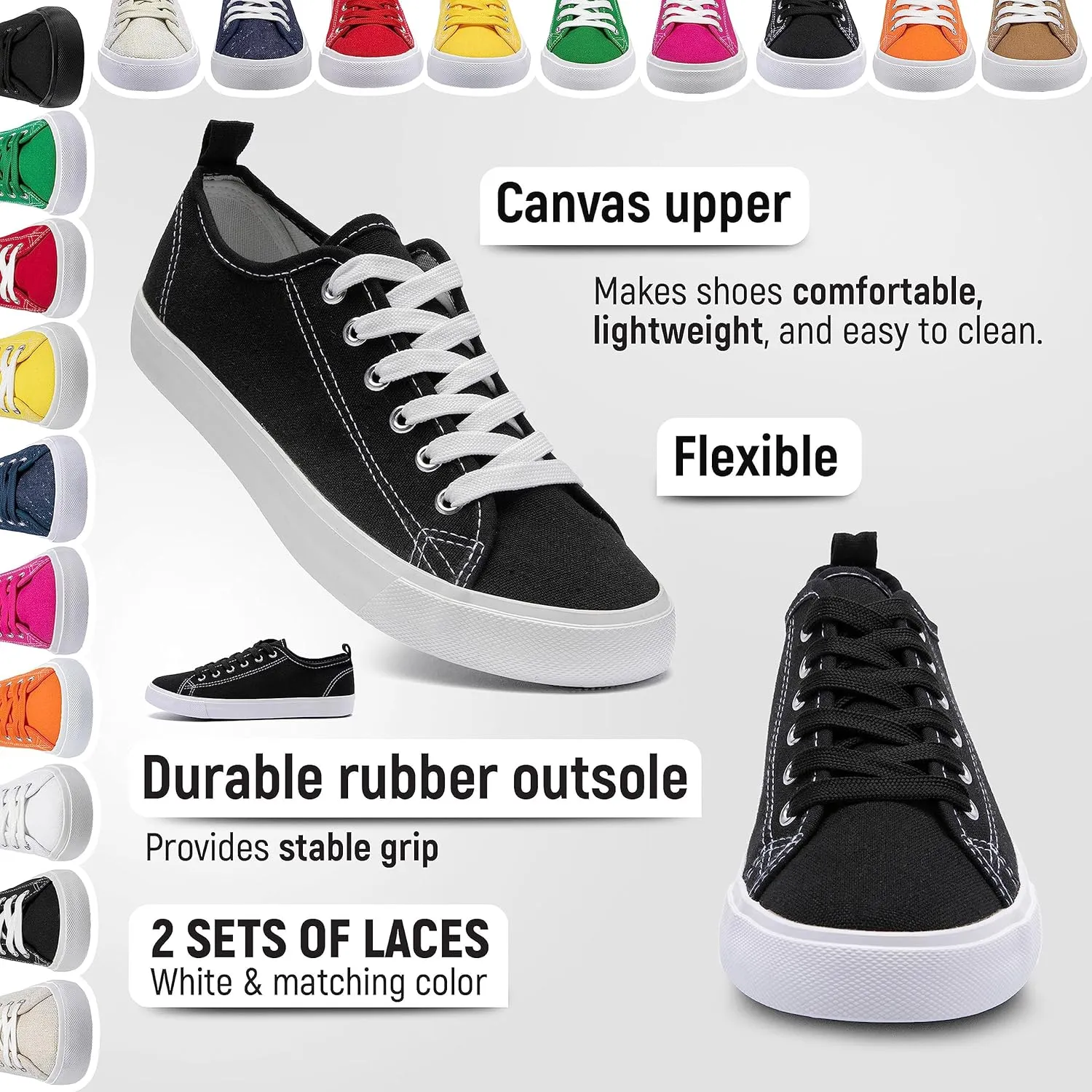Sneakers for Women Tennis Shoes Canvas Shoes for Women Canvas Sneaker Casual Work