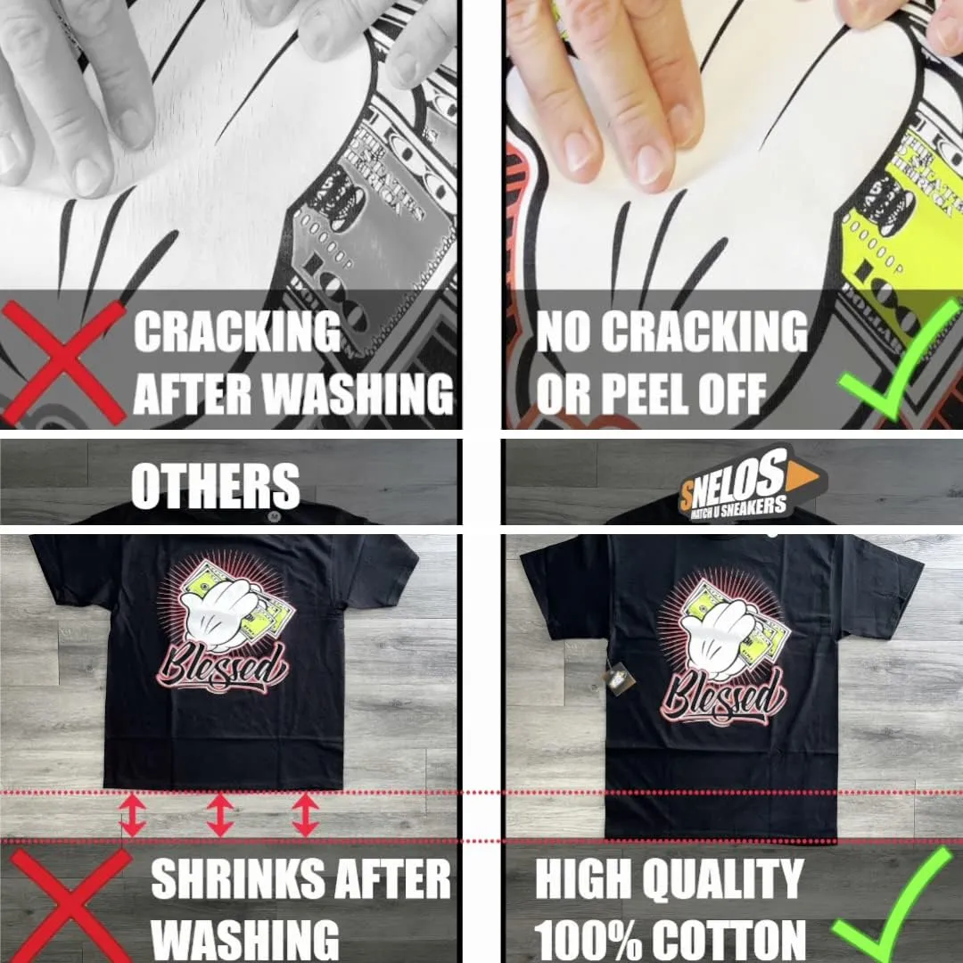 SNELOS Shirt to Match Jordan 11 Bred 2019 Match Sneakers Tees