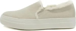 Soda Glassy Women’s Slip On Faux Fur Trimming Double Layer Foam Padded Cushion Sock Fashion Sneakers