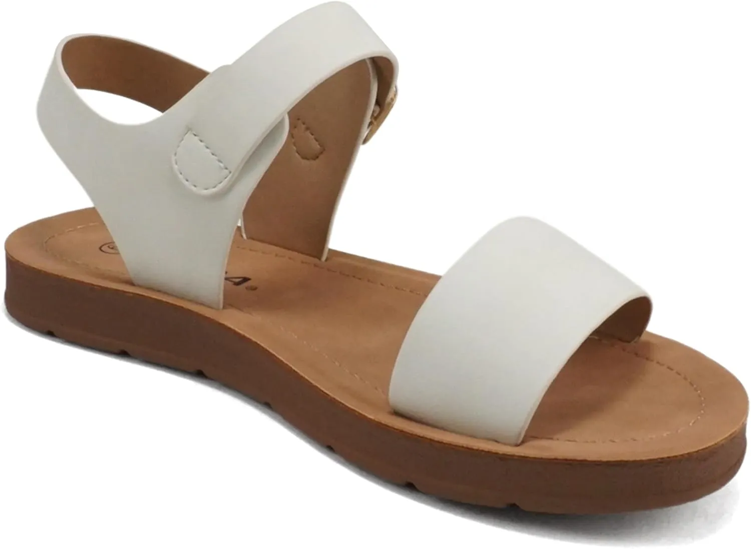 Soda PLENTY ~ Women's Strappy Ankle Wrap Buckle Fashion Flat Sandals