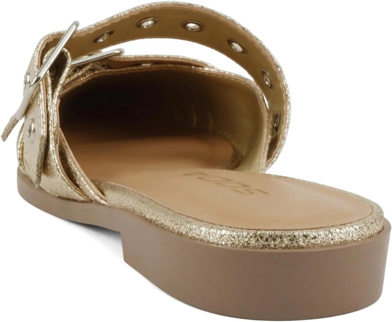 Soda Usual ~ Women Pointed Toe Slip-On Low Heel Mule with Buckle Straps