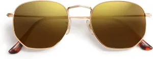 SOJOS Square Polarized Sunglasses for Women Men Small Hexagonal Polygon Shades SJ1072