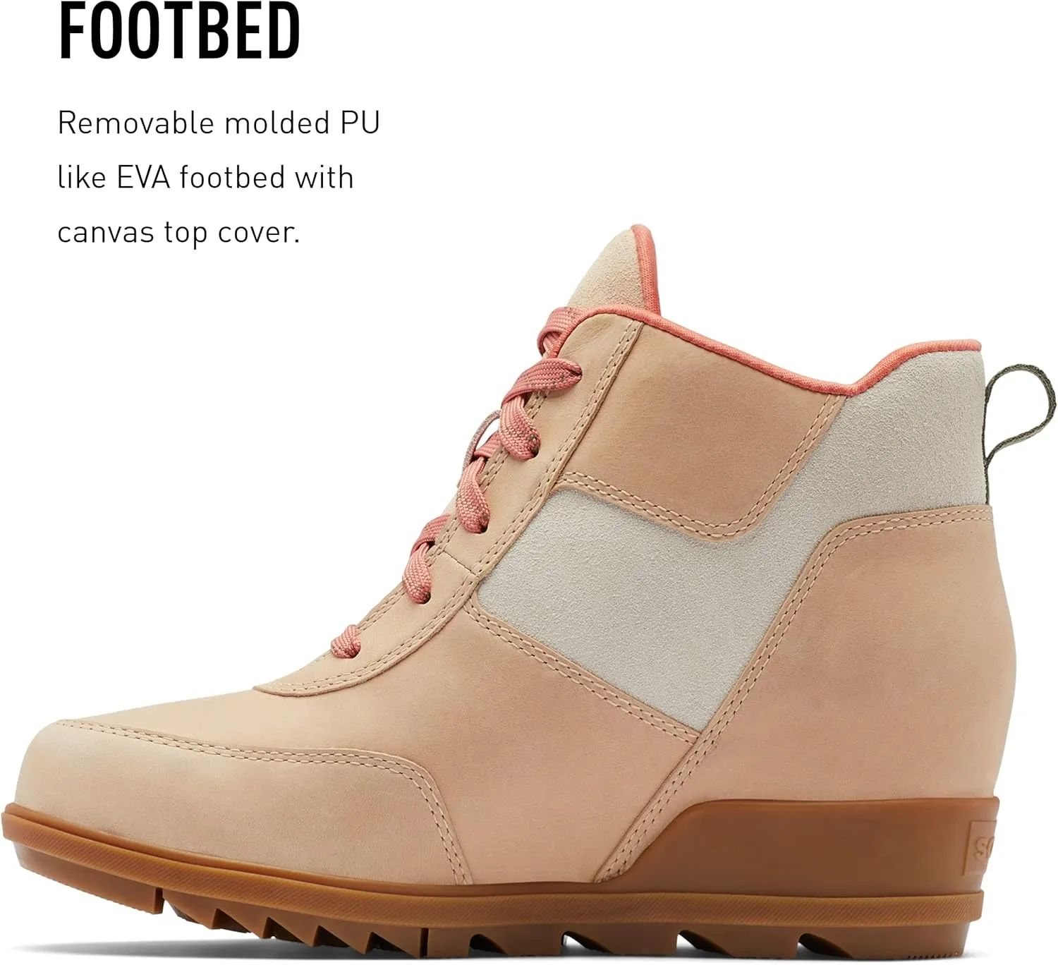 Sorel Women's Evie Sport Lace Bootie — Waterproof Suede & Leather — Wedge Ankle Sneaker — Booties