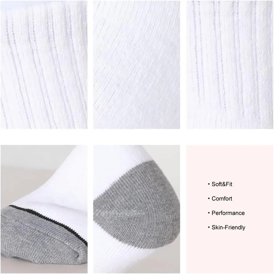 SoxDaddy Men’s 10Pack Athletic Socks,Comfy Cotton Full Cushion Casual Low Cut Socks