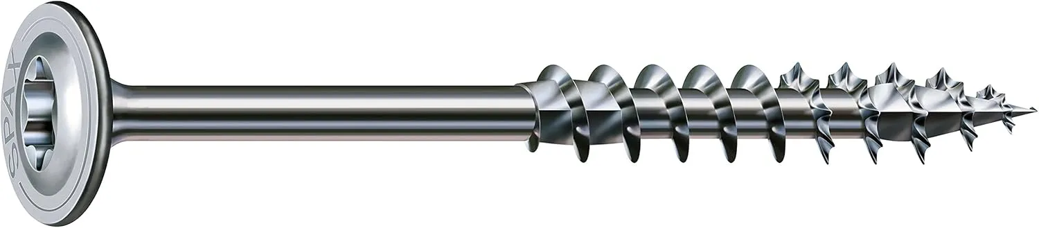 Spax Wood Screw 10.0 x 320 mm, Pack of 25. T-Star Plus Plate Head Screw, Partial Thread, 4Cut Wirox A3J, 251011003205.