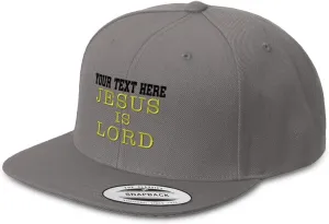 Speedy Pros Snapback Hat for Men Flat Brim Hats Jesus is Lord God Christ Christian Religious Embroidered Flat Bill Hat