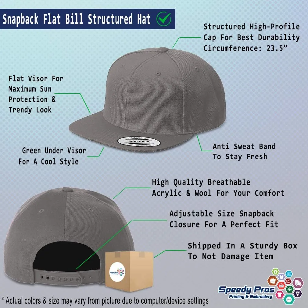 Speedy Pros Snapback Hats for Men & Women Bike Race Olympics Sports Event Flat Bill Baseball Cap