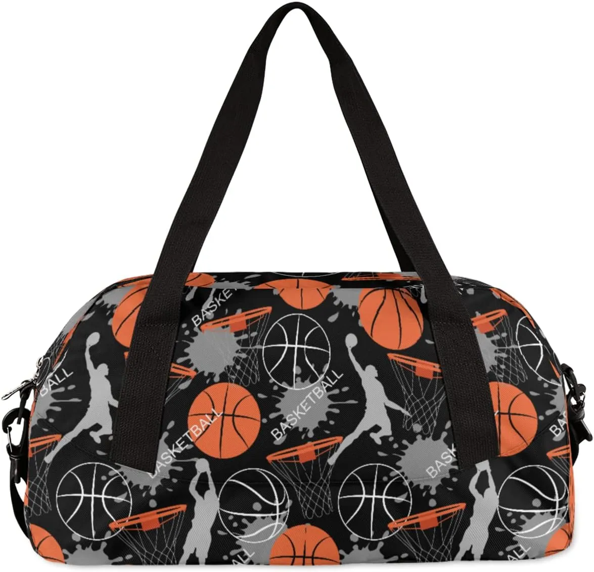 Sport Man Kids Basketball Duffle Bag for Boys & Girls - Dance, Gym, Overnight & Travel Bag