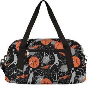 Sport Man Kids Basketball Duffle Bag for Boys & Girls - Dance, Gym, Overnight & Travel Bag