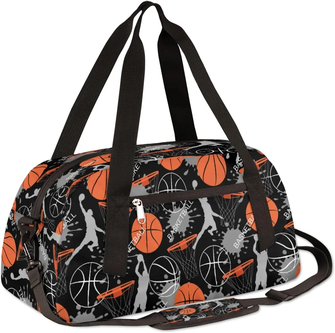 Sport Man Kids Basketball Duffle Bag for Boys & Girls - Dance, Gym, Overnight & Travel Bag