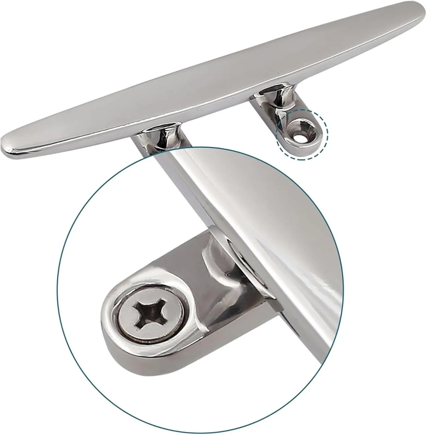 Stainless Steel 316 Flat Cable tie Mooring Post Mooring Post Bottom Plate Mooring Post Mirror Polished Marine Hardware Easy Installation