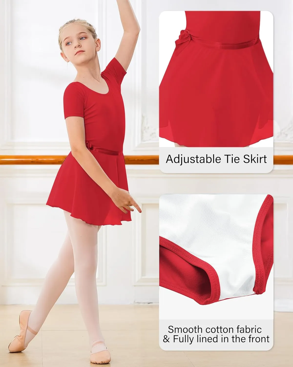 Stelle Ballet Leotards for Girls Toddler Dance Dress Outfit Combo with Skirt and Tights (Toddler/Little Kid/Big Kid)