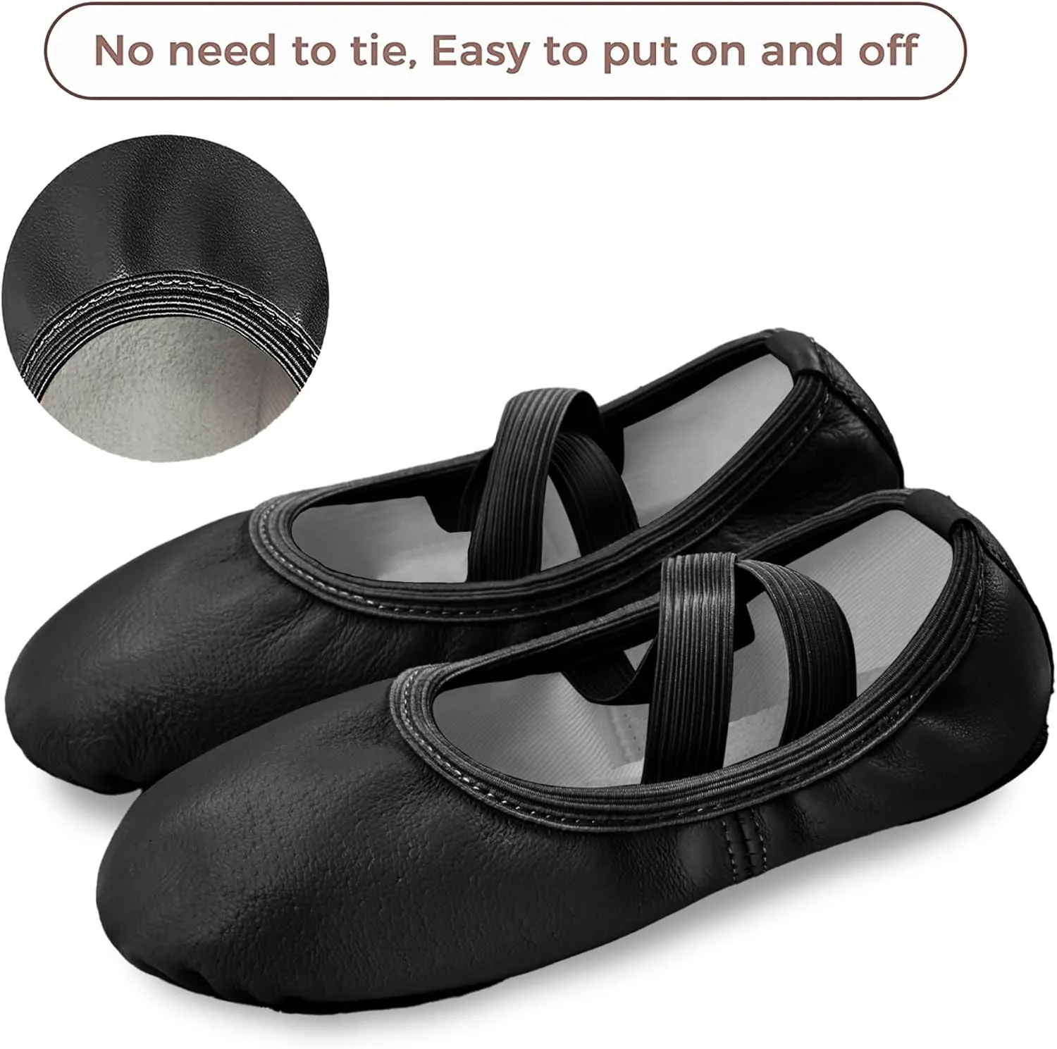 Stelle Ballet Shoes for Girls Dance Slippers Genuine Leather Ballerina Shoes for Toddler/Little Kid/Big Kid