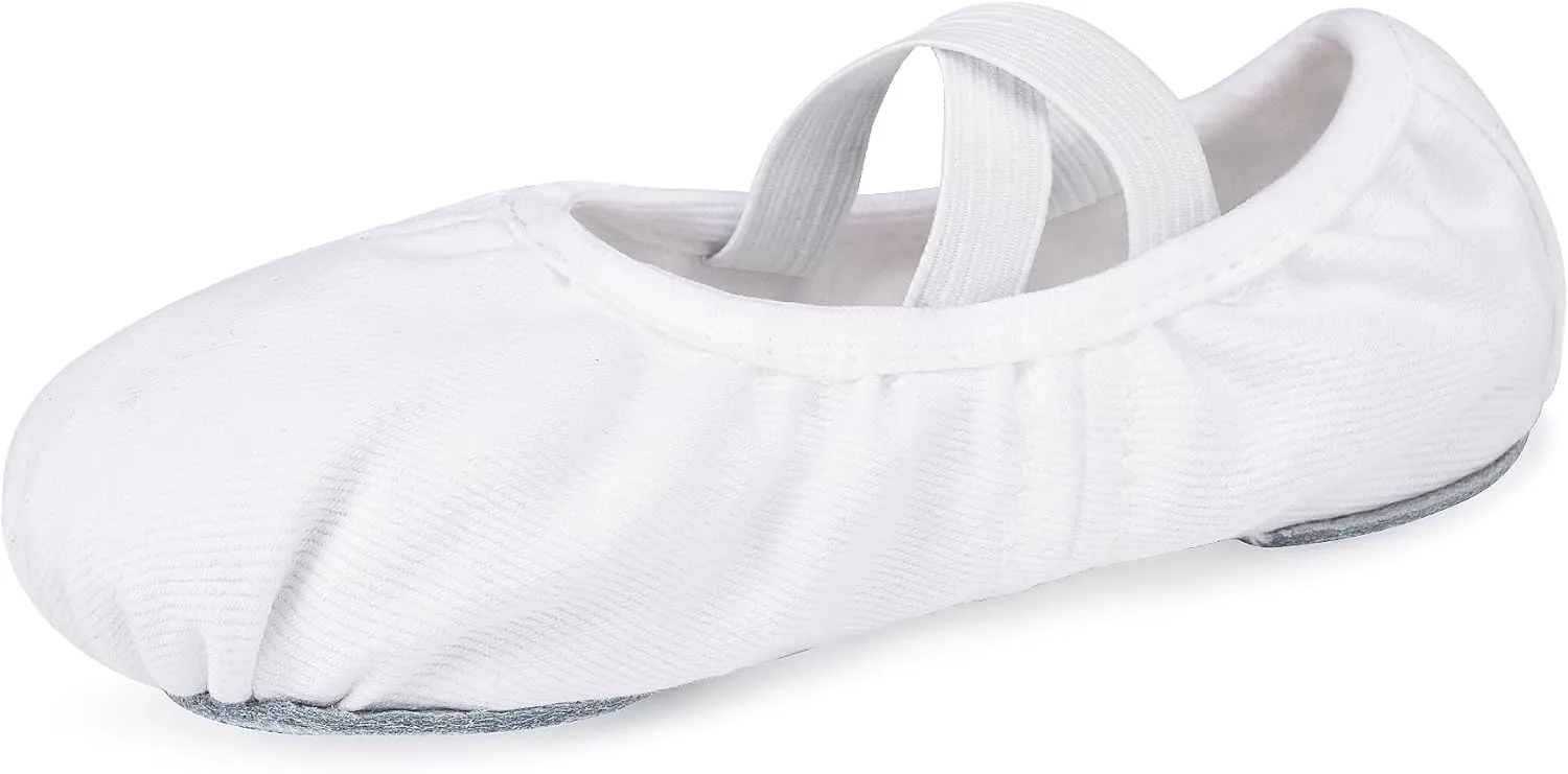 Stelle Ballet Shoes Toddler Slippers Highly Elastic Canvas Girls Ballerina Dance Shoes for Toddler/Little Kid/Big Kid/Women
