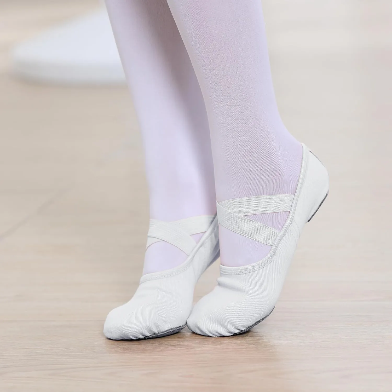 Stelle Ballet Shoes Toddler Slippers Highly Elastic Canvas Girls Ballerina Dance Shoes for Toddler/Little Kid/Big Kid/Women