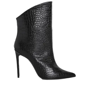 Stivali Elise | Black | Pelle Stampa Coccodrillo