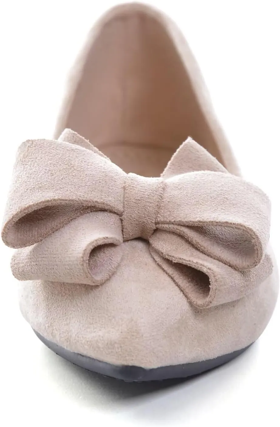 Stunner Womens Bowknot Flower Ballet Flats Pointed Toe Soft Dress Shoes