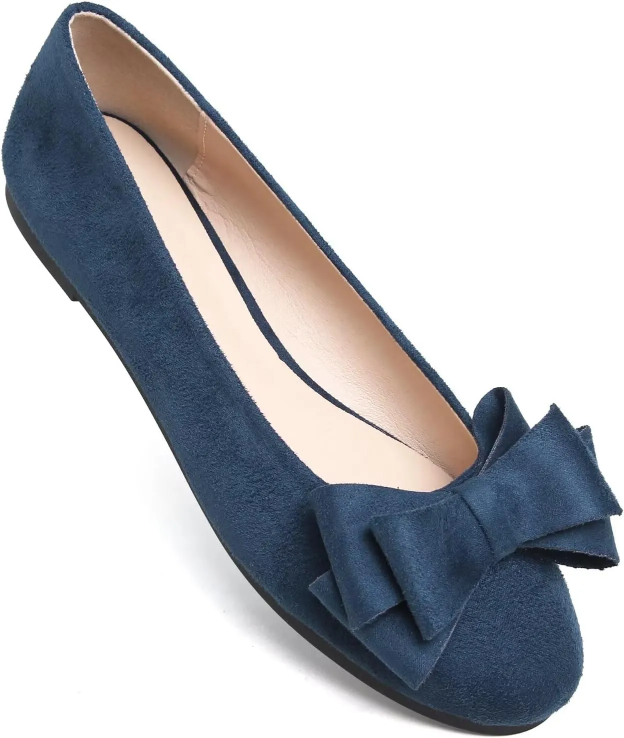 Stunner Women's Dress Flats Cute Round Toe Bowknot Flats Comfortable Ballet Flats Casual Slip On Flat Shoes