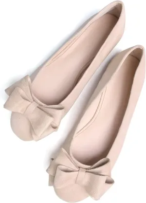 Stunner Women's Dress Flats Cute Round Toe Bowknot Flats Comfortable Ballet Flats Casual Slip On Flat Shoes