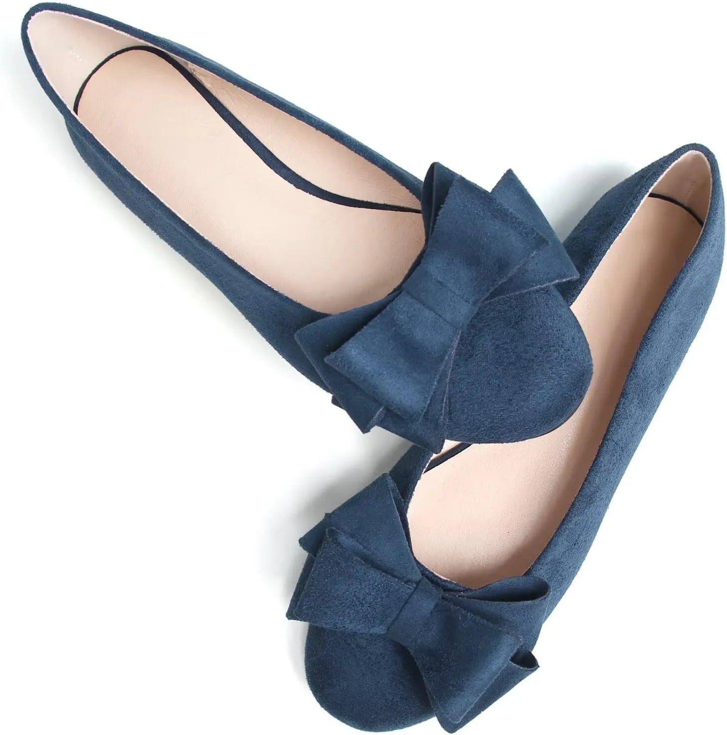 Stunner Women's Dress Flats Cute Round Toe Bowknot Flats Comfortable Ballet Flats Casual Slip On Flat Shoes