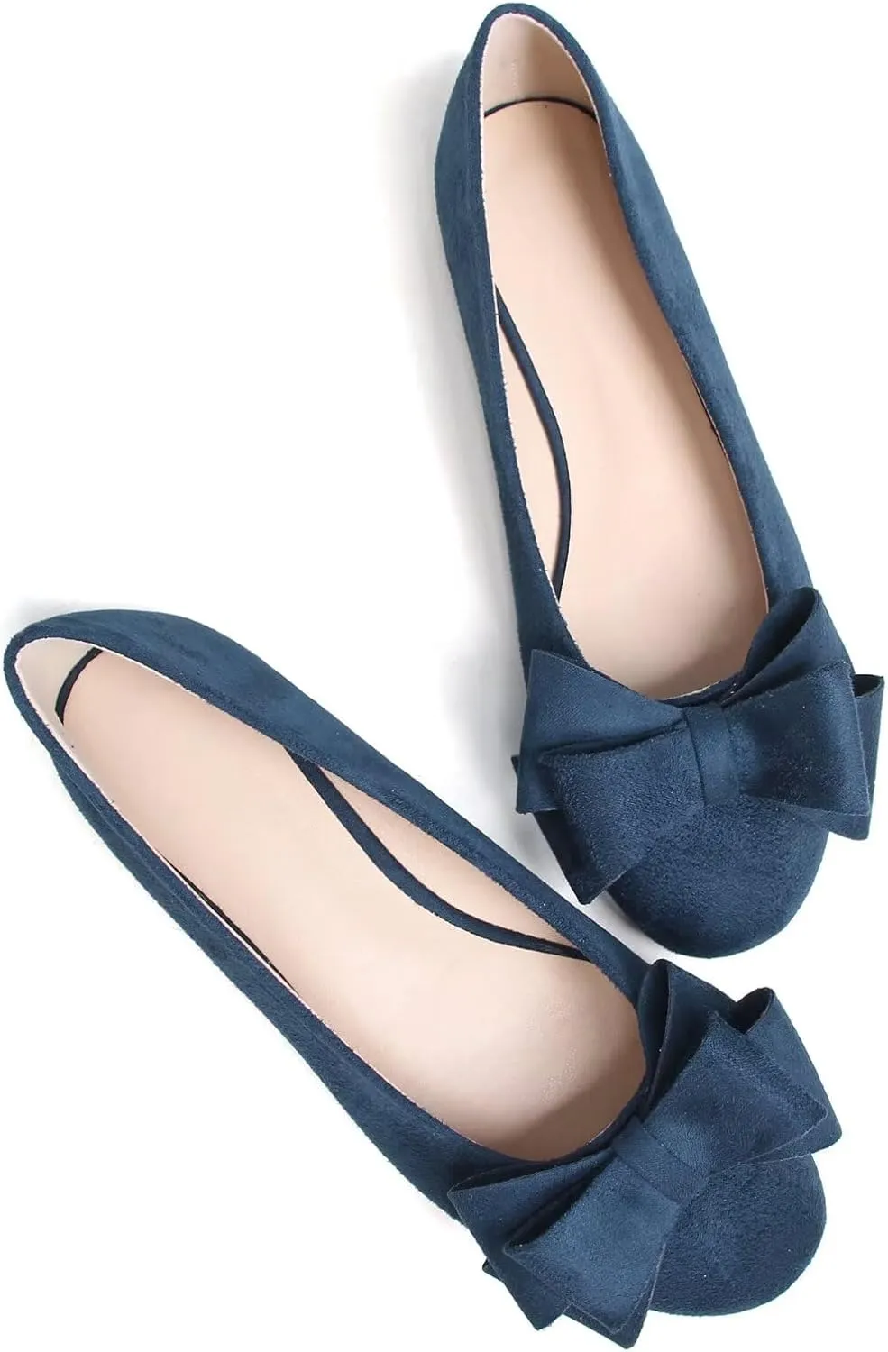 Stunner Women's Dress Flats Cute Round Toe Bowknot Flats Comfortable Ballet Flats Casual Slip On Flat Shoes