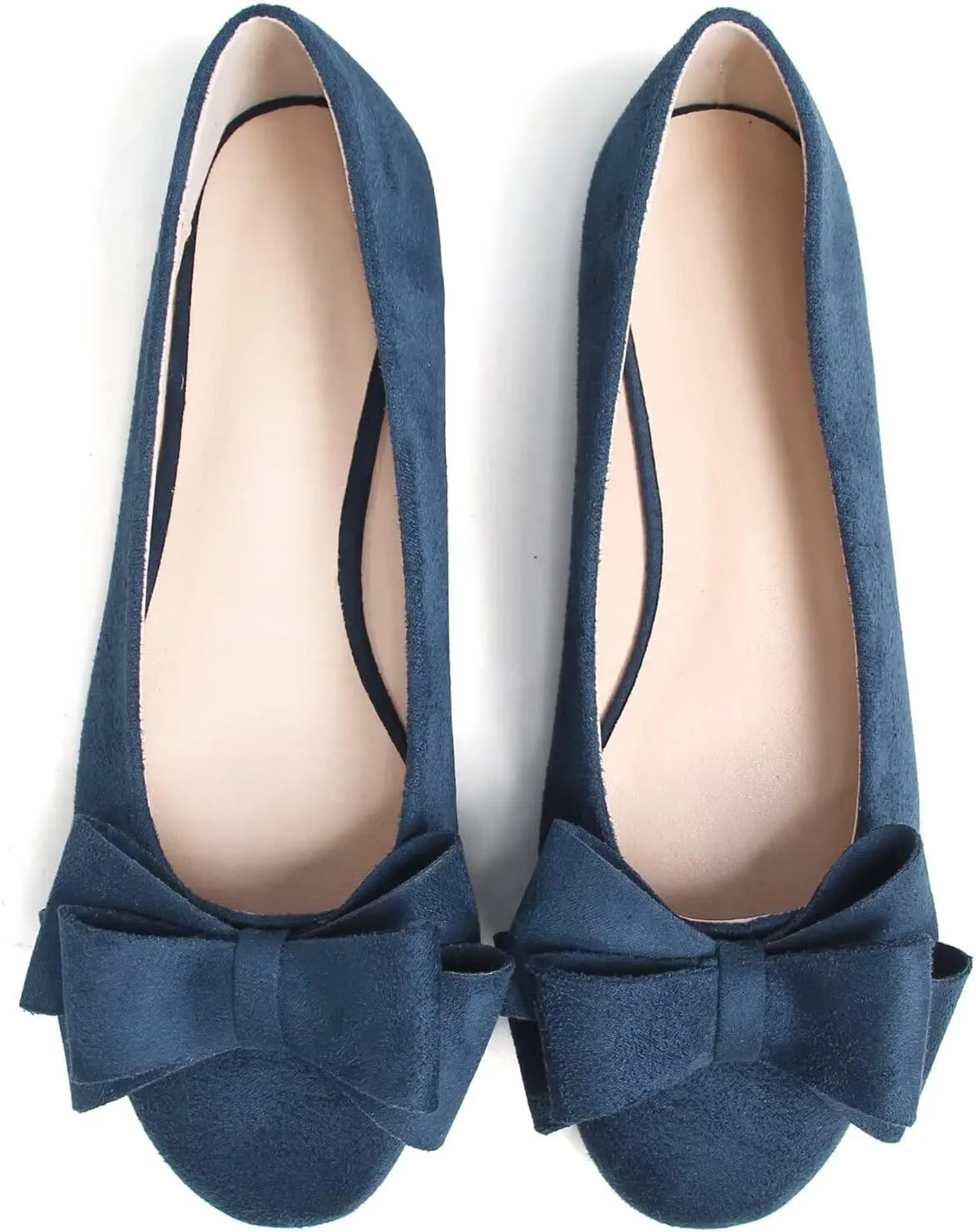 Stunner Women's Dress Flats Cute Round Toe Bowknot Flats Comfortable Ballet Flats Casual Slip On Flat Shoes