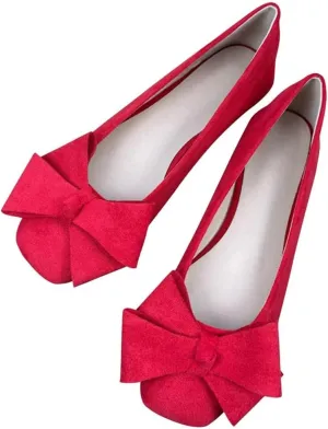 Stunner Women's Flats Comfortable Square Toe Bowknot Ballet Flats Cute Slip On Wedding Party Dressy Flats
