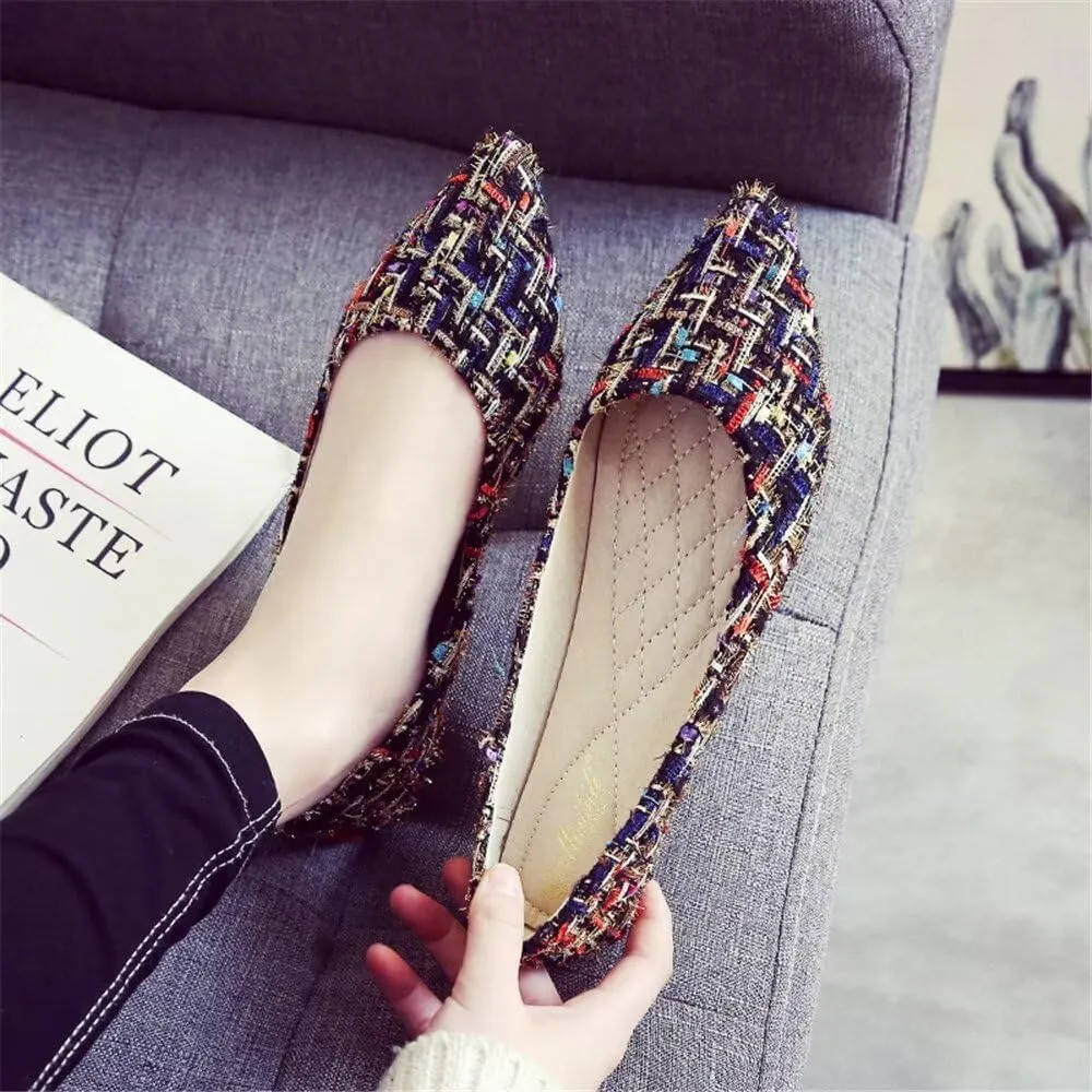 Stunner Women's Flats Fashion Pointed Toe Flats Comfortable Ballet Flats Solid Casual Slip On Flats
