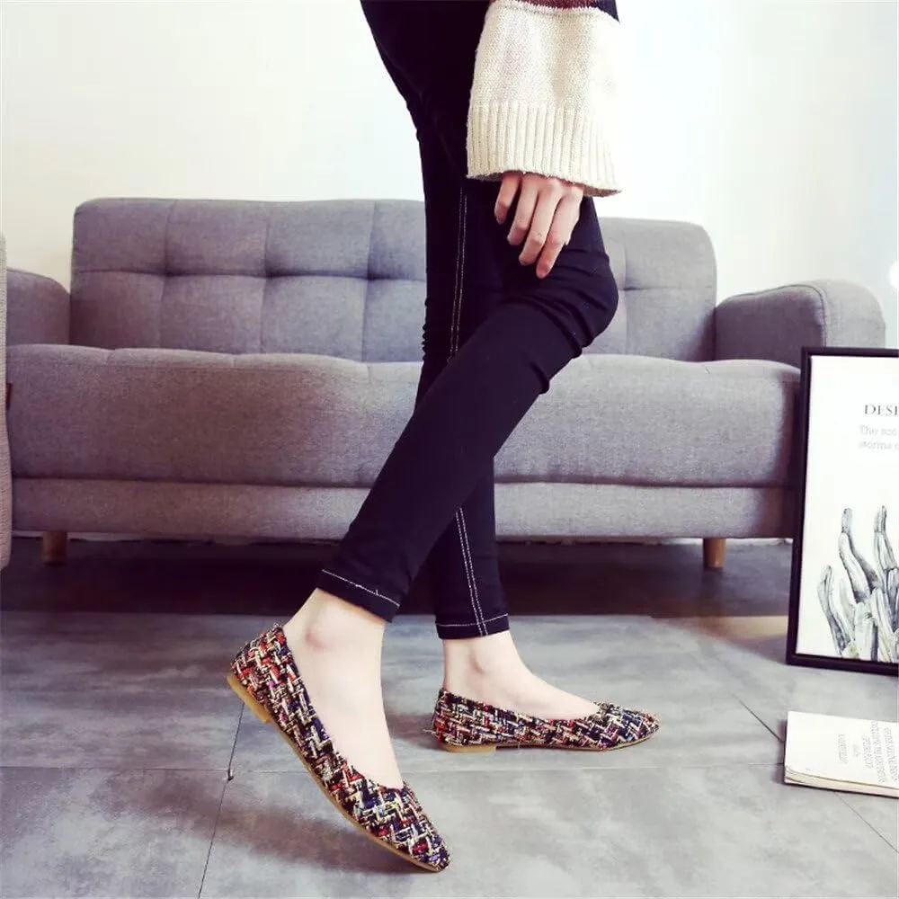Stunner Women's Flats Fashion Pointed Toe Flats Comfortable Ballet Flats Solid Casual Slip On Flats