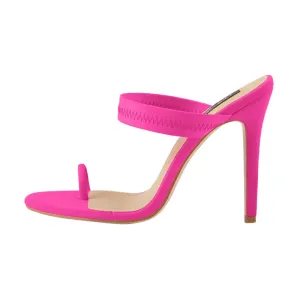 Summer Women Flip Flops Mules Sandals Slip On Thin High Heels