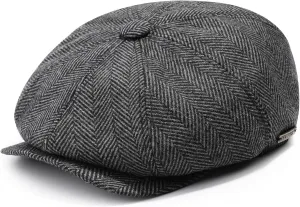 Sumolux Newsboy Cap for Men Wool Classic 8 Panel Vintage Gatsby Lvy Cabbie Hat Flat Beret Cap