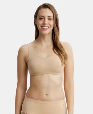 Super Combed Cotton Elastane Stretch Slip On Lounge Bra With StayFresh Treatment - Light Skin