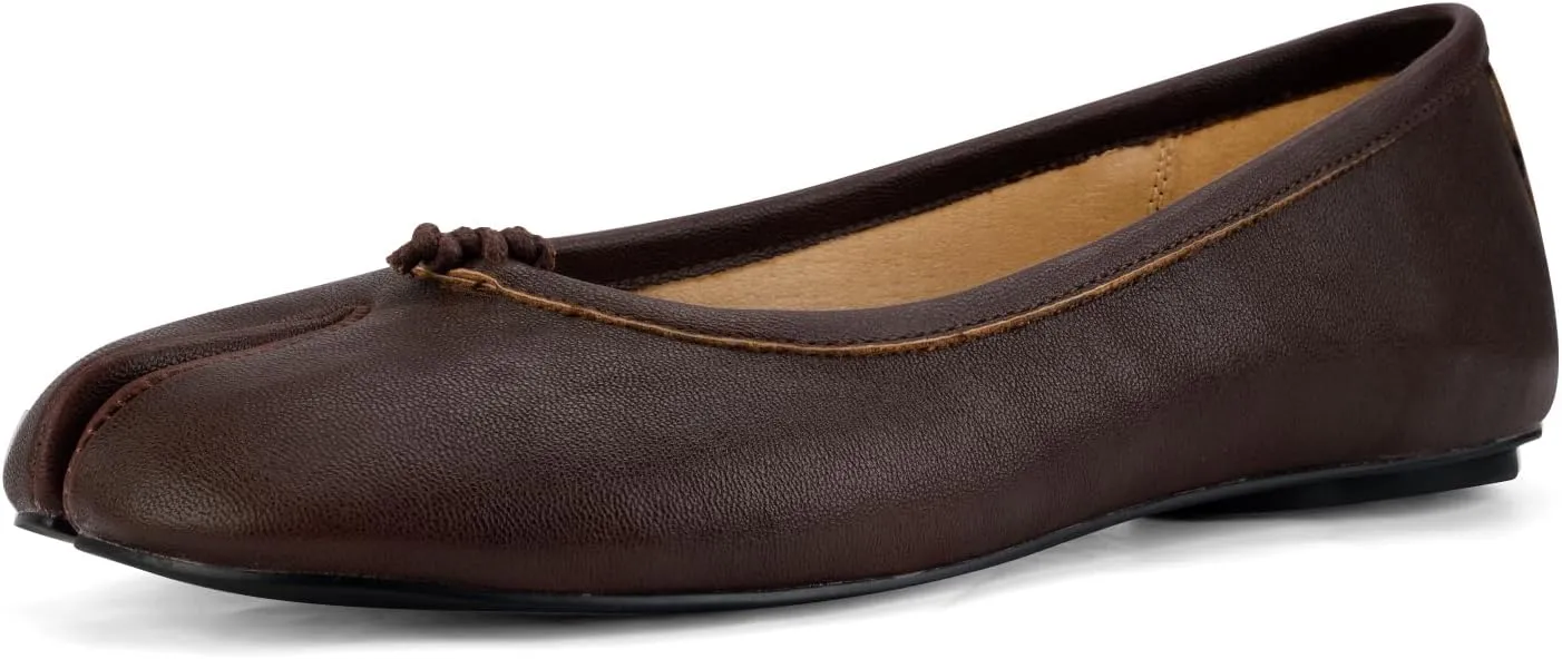 Tabi Shoes Women Split Toe Wide Width Ballet Flats Comfort Casual Work Shoes for Women Office 2025 Spring