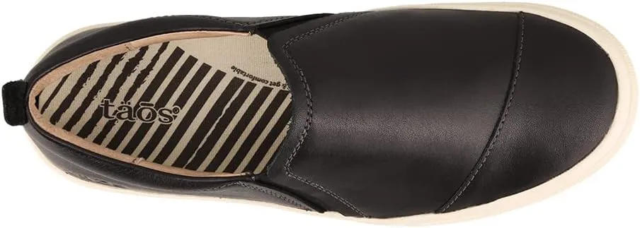 Taos Twin Gore Lux Slip-On Sneakers - Luxe Leather Slip Ons with Curves & Pods Removable Footbed with Arch Support and Metatarsal Support for All Day Comfort and Style
