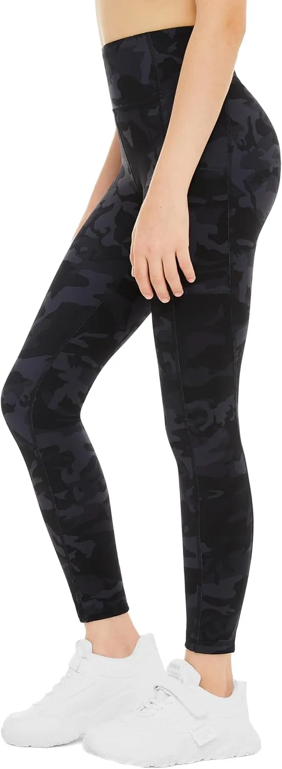 THE GYM PEOPLE Girls Workout Leggings Kids High Waist Stretch Athletic Dance Yoga Pants with Pockets