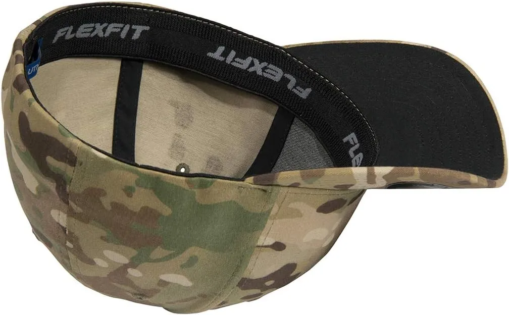 Thin Blue Line/Thin Red Line/Thin Blue and Red Line American Flag Flex Fitted Baseball Hat.
