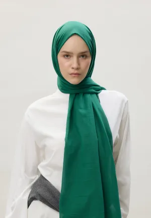 Thin Cotton Voile Hijab Forest Green