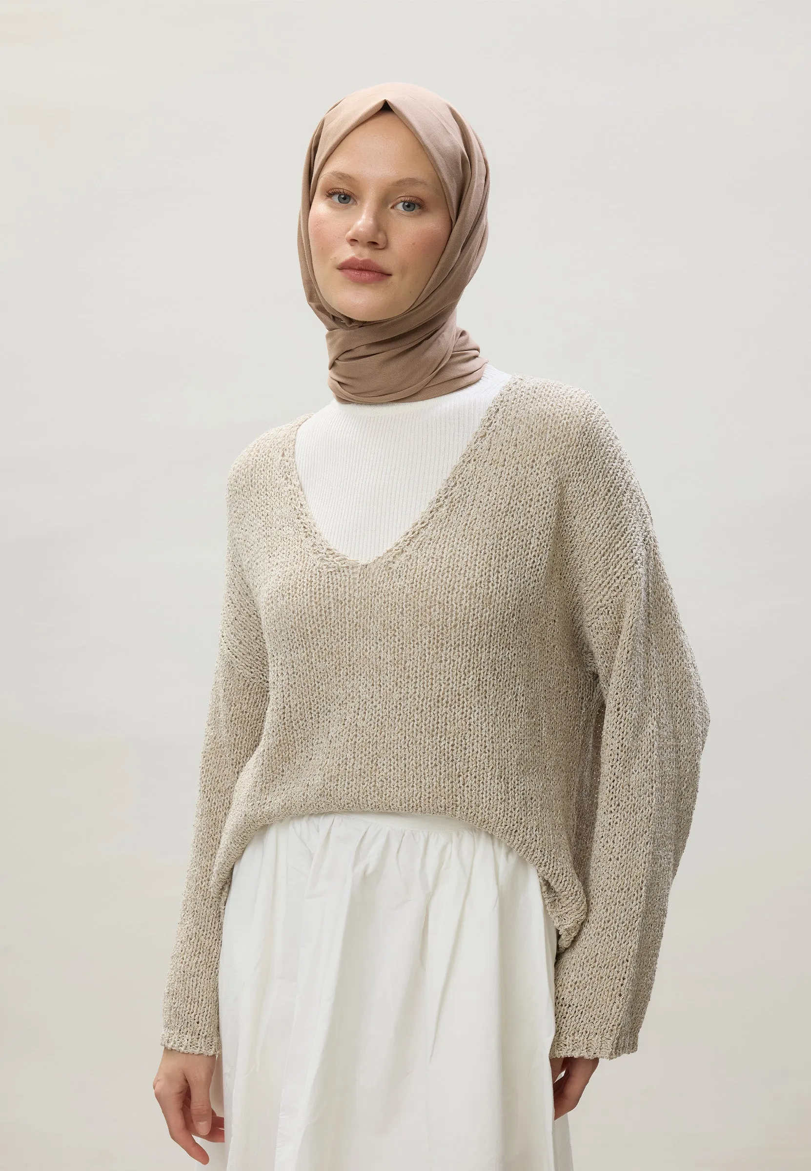 Thin Cotton Voile Hijab Hazelnut Shell