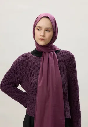 Thin Cotton Voile Hijab Plum