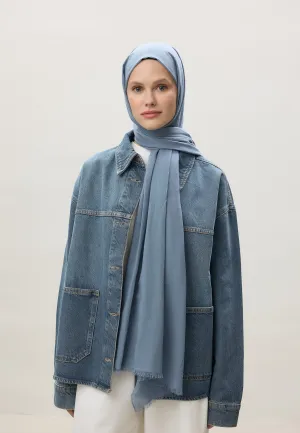 Thin Cotton Voile Hijab Sky Blue