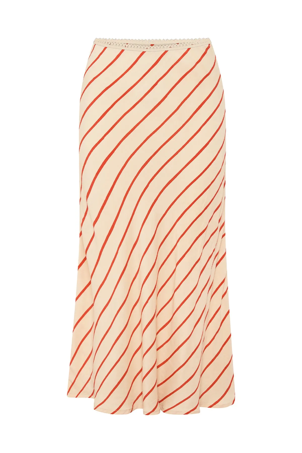 Thin Stripe Slip Skirt