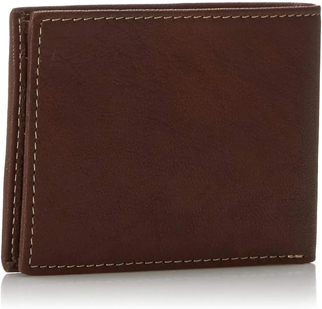 Timberland Men's Blix Slimfold Leather Wallet, Brown, One Size