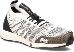 Timberland PRO Men's Radius Knit Slip-On Composite Safety Toe Industrial Athletic Work Shoe, White/Black, 9.5M