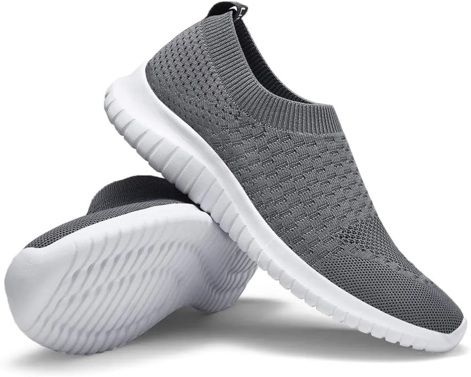 TIOSEBON Men's Slip On Walking Shoes Knit Mesh Tennis Sneaker