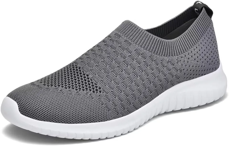 TIOSEBON Men's Slip On Walking Shoes Knit Mesh Tennis Sneaker