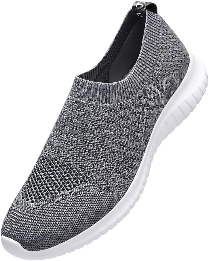 TIOSEBON Men's Slip On Walking Shoes Knit Mesh Tennis Sneaker