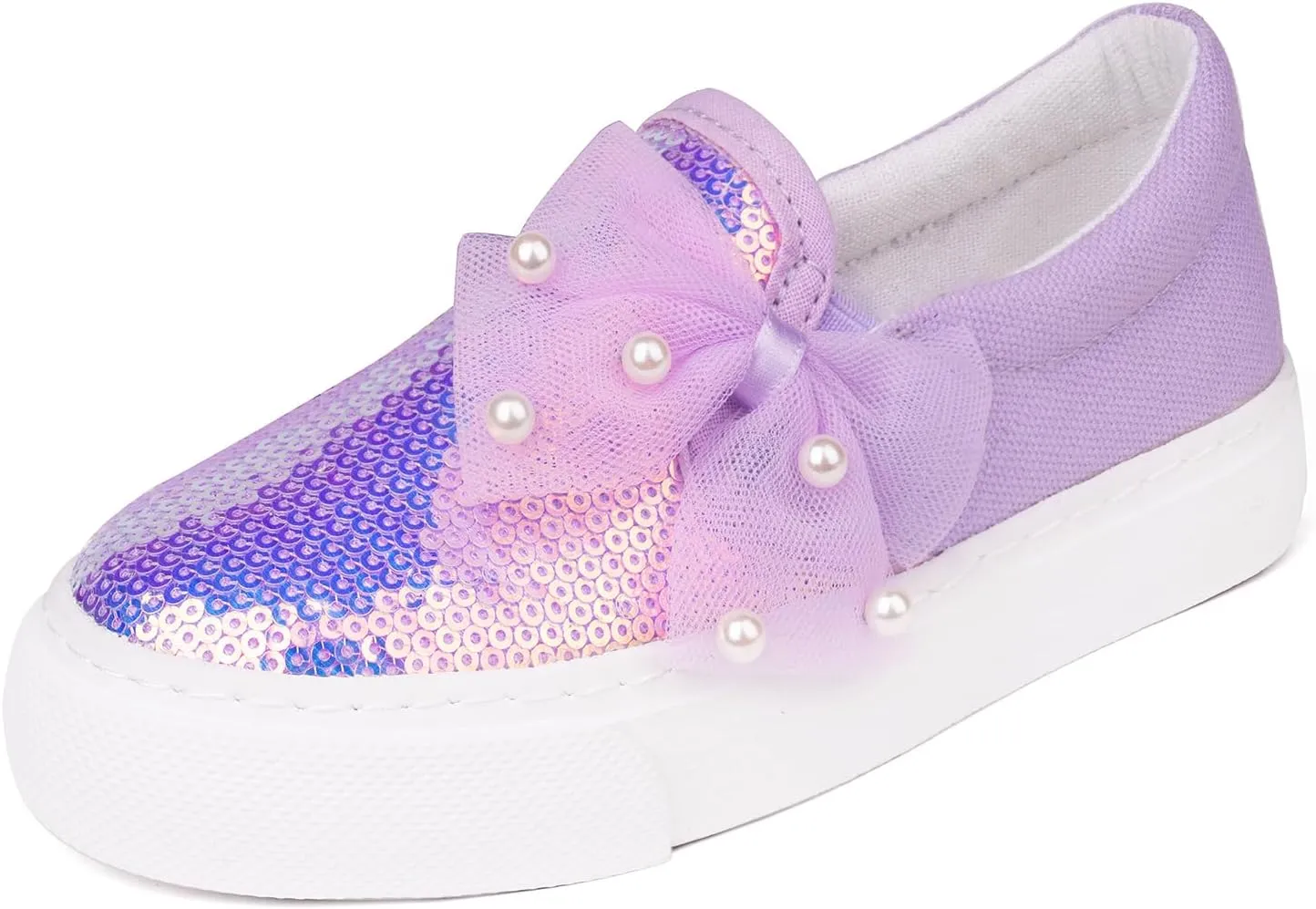 Toandon Toddler Kids Girls Sparkle Slip On Walking Shoes Age 2-10